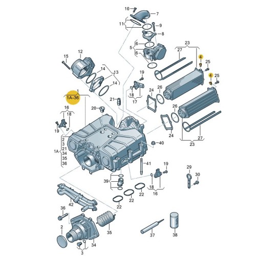 Sluitschroef voor de compressor V6 benzine